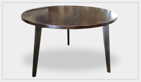 mesa circular marron